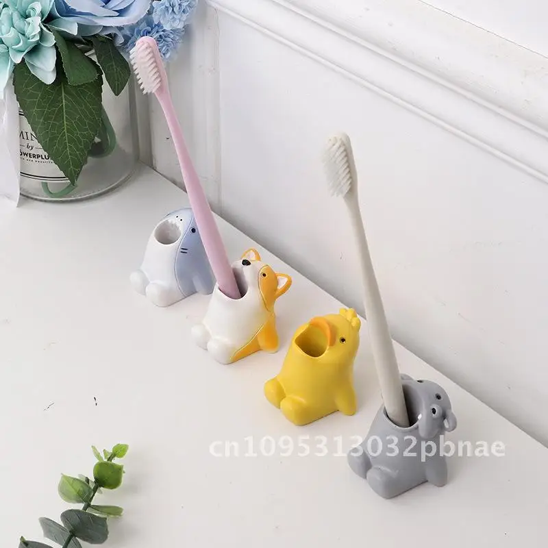 

Resin Cute Cartoon Animal Toothbrush HolderHome Decoration Toilet Bathroom Dental Storage Rack Storage Small Ornaments