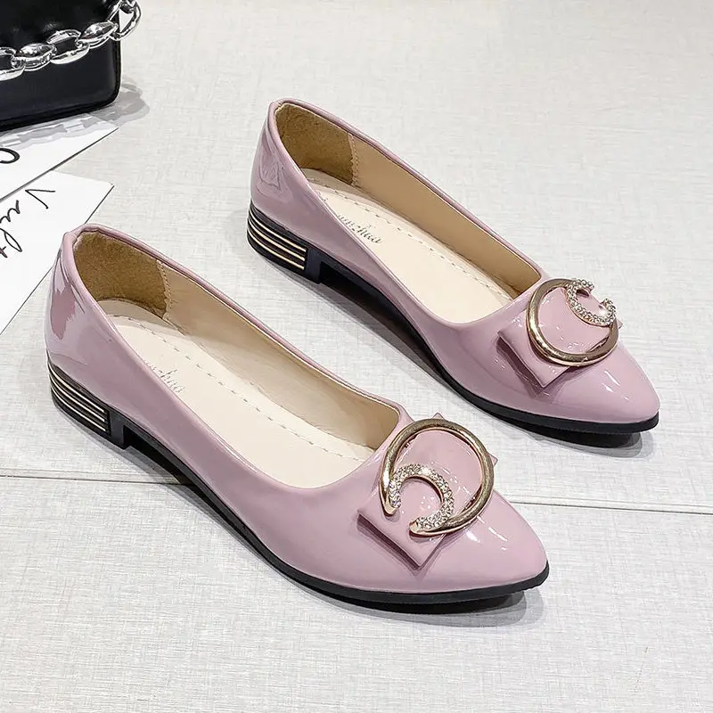 

Ladies Pumps Pointed Toe Pink Women's Shoes Office Low Heel Elegant Casual on Sale Non Slip Genuine Mark Popular Fashion Offer