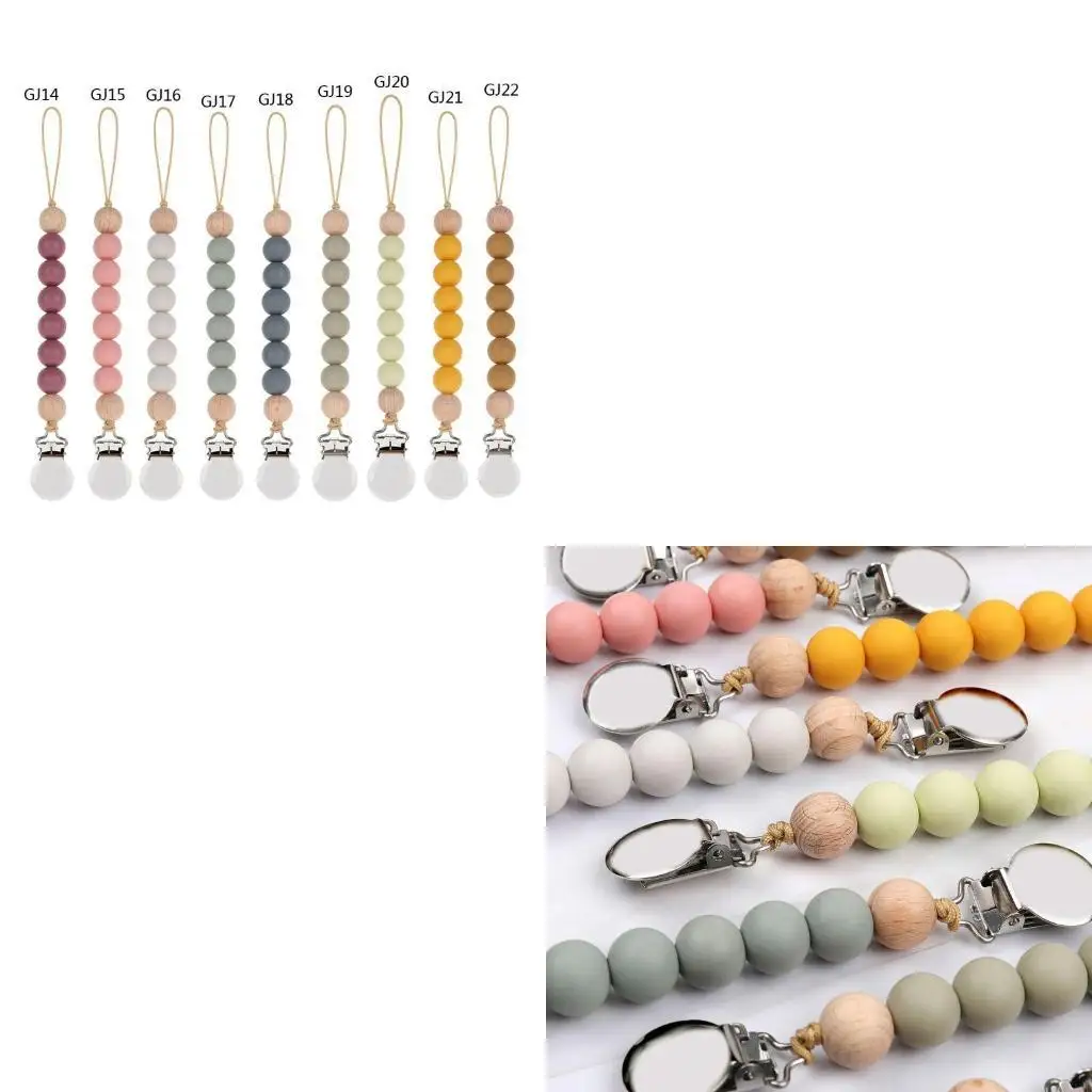 

Baby Beaded Pacifier Clip Silicone Chain Nipple Holder Infant Nipple Appease Soother Teether BPA DIY