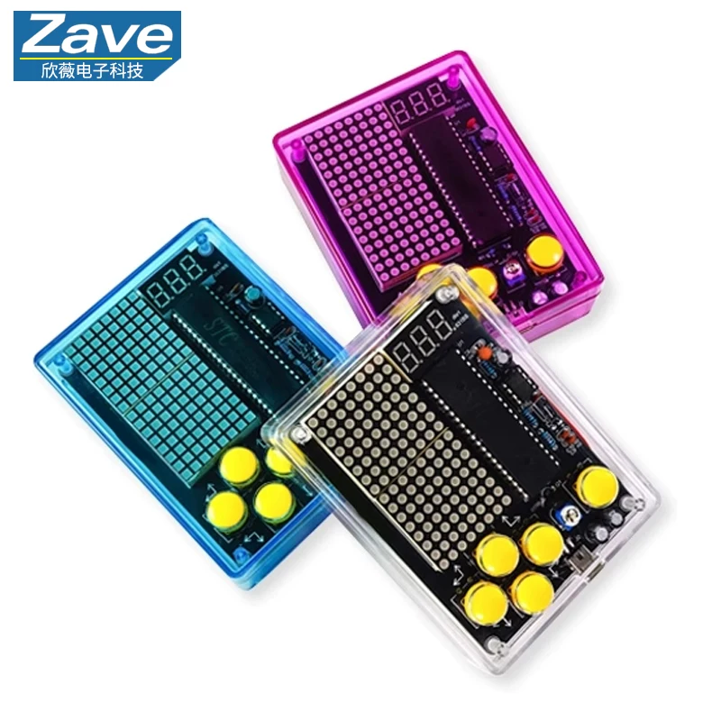 Pixel Game Console Making Kit: 51 Single - Chip Microcomputer Tetris Puzzle Game Electronic DIY Welding Practice