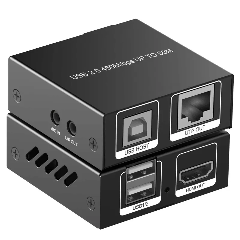 

1080P KVM Extender 2.0 USB Extender SupportWireless Transmitter and Receiver 50M