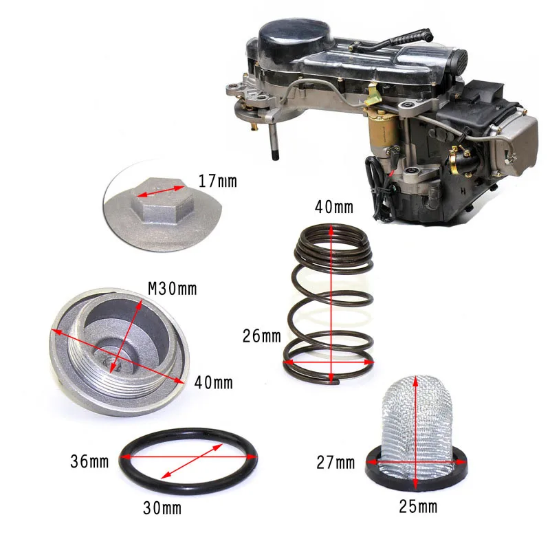 

GY6 Engine Accessories Oil Drain Screw Scooter GY6 50 80 GY6125/150 Oil Drain Screw Set