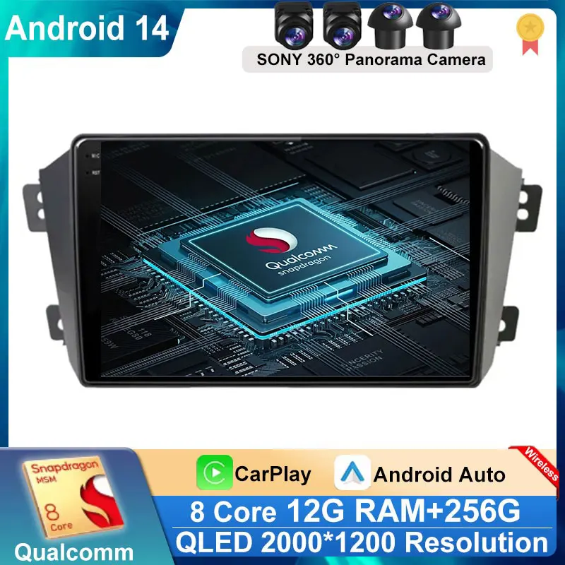 

9 lnch QLED Screen Android 14 Car Radio For Geely Emgrand X7 1 GX7 EX7 2011 - 2019 Multimedia Video Player Navigation GPS NO DVD