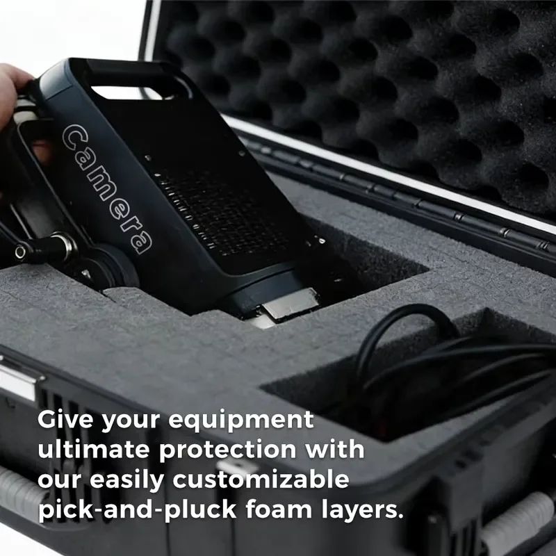 for EVEREST RPC2934 Portable Black PP Protective Waterproof Carrying Plastic Hard Case with Custom Foam