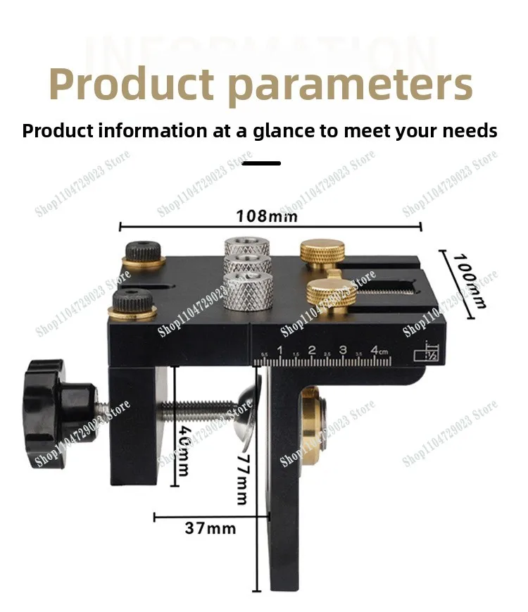 Manufacturer's hot-selling woodworking punching positioner log tenon furniture plate hole opener tool