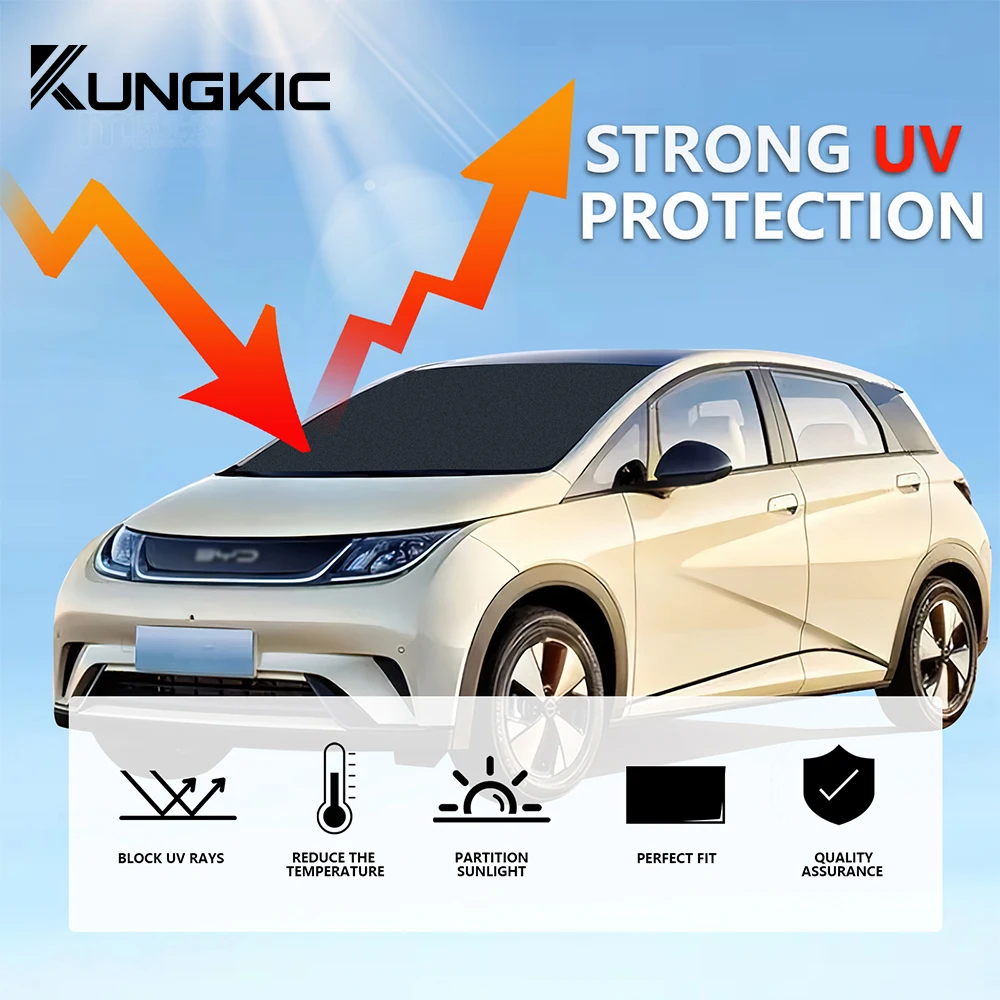 

For BYD Dolphin 2021 2022 2023 2024 2025 Custom Snap Car Window Sunshade Car Sunshade UV Protector Summer Sun Visor Curtain