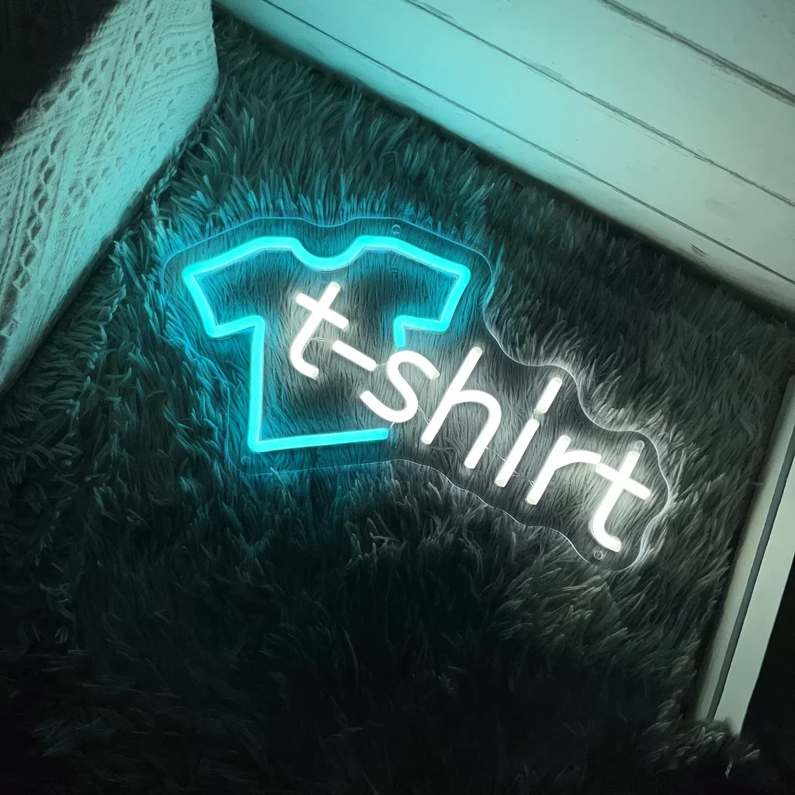 LED ضوء النيون تي شيرت النيون تسجيل USB بالطاقة للملابس بوتيك غرفة نوم غرفة الغسيل المنزل رجل الكهف جدار ديكور هدية ل بوس