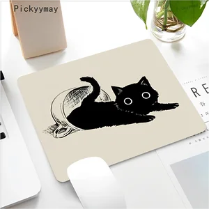 Ofis için küçük Siyah Kedi mouse pad, bir Masanın ardından, Bilgisayar, Klavye, masaüstü, Büyük Mouse Pad, Dizüstü Bilgisayardaki Ped, Masa Pedi, kaymaz, Dekorasyon Ev Hello-kitty'deki klavyenin en iyi 10 satışı-no. 1