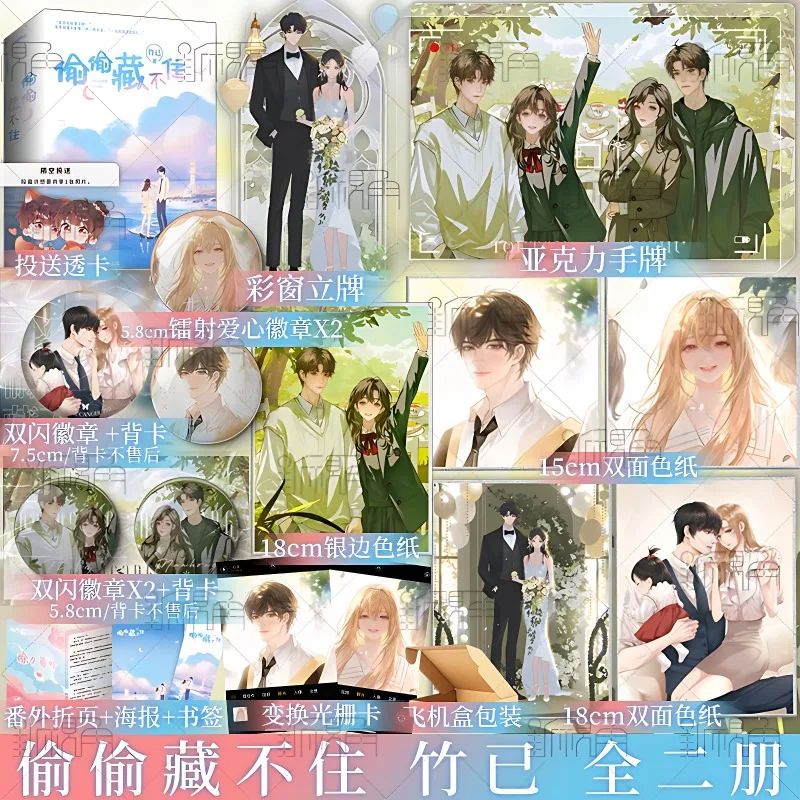 2 Books Hidden Love Tou Tou Cang Bu Zhu Novel Book Vol. 1+2 Duan Jiaxu, Sang Zhi Youth Campus Romance Love Fiction Books