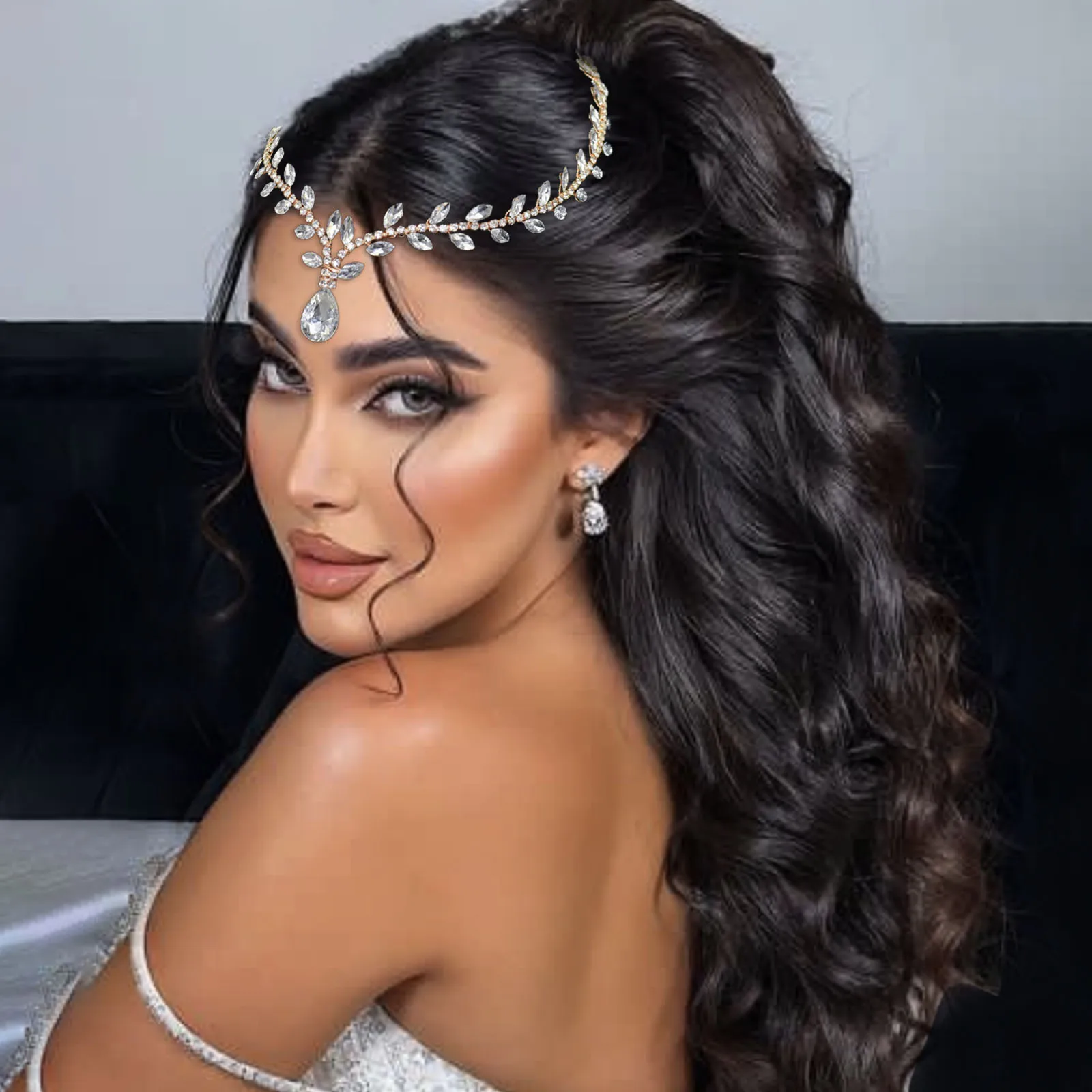 A484 Stirn Tiara billige Wasser tropfen Bräute Krone für Hochzeit Braut Kopfstück Frauen Kopfschmuck Mädchen Party Kopf bedeckung Schmuck Geschenk