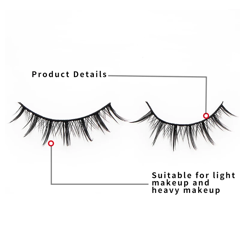 10 Paar neue Manga Cosmetics Wimpern Wimpern Koreanisches Make-up Beste falsche Wimpern 3D-Nerzwimpern Cosplay Soft Blush – Detail 7