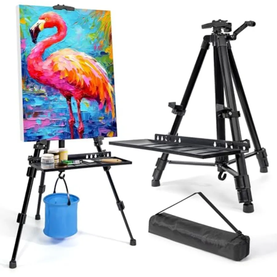 Easel Stand for Painting Artist Easel Stand Adjustable Height 20" to 61" Metal Tripod Art Easels Stand for Painting Canvases Ta