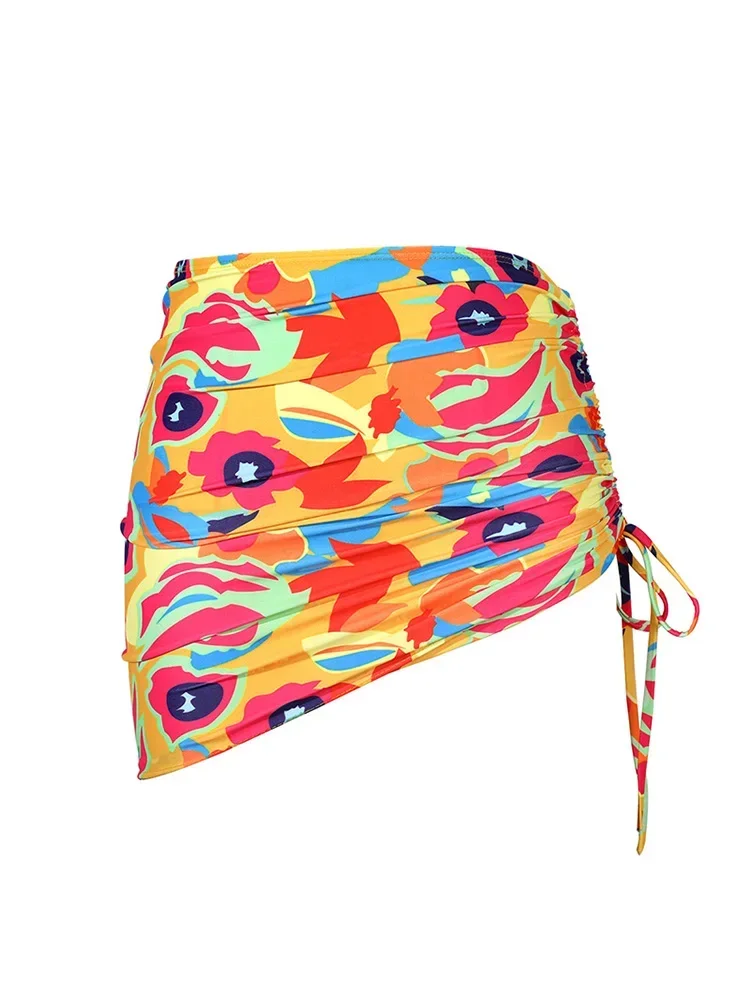 2025 Bikinis Cover Up Sexy Swimsuit Women Bathing Suit Pleated Skirt Cover Up Beachwear One Size  Beach Cover Up  Beach Dress