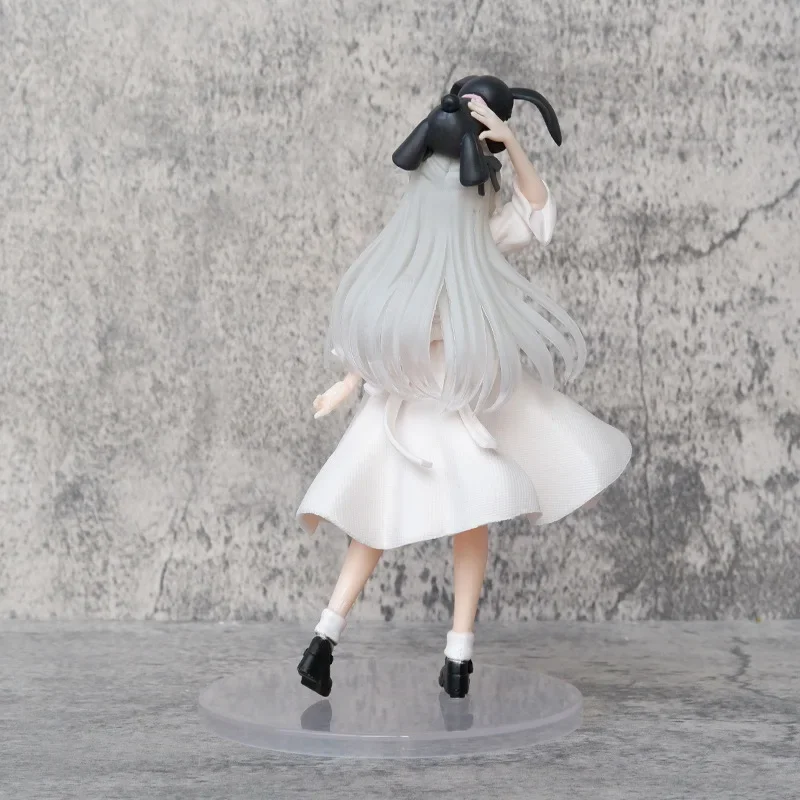 Kasuvano Sora Anime japonés Kawaii Girl vestido blanco de pie PVC modelo de colección juguetes figura