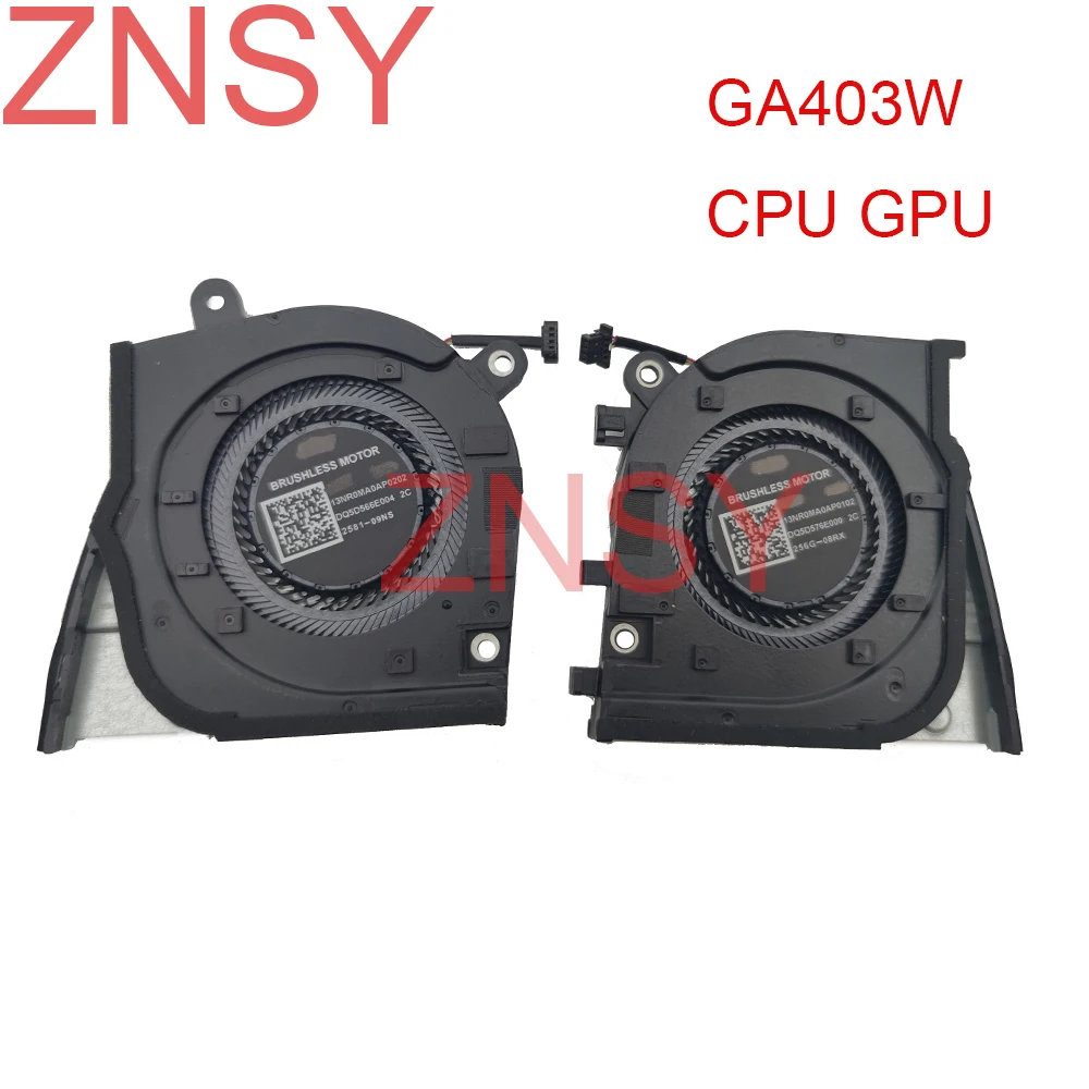 Notebook CPU GPU Fan Cooler For ASUS ROG Zephyrus GA403 GA403UV UI GA403WW GA403WR 13NR0HX0AP0101 F24393 F24394 13NR0MA0AP0202