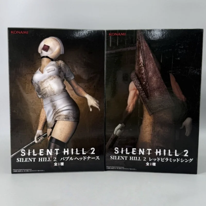 

New Hot Products In Stock Japanese Authentic Konami Silent Hill Bubble Head Nurse Red Pyramid Scenery Figure Toy Holiday Gift