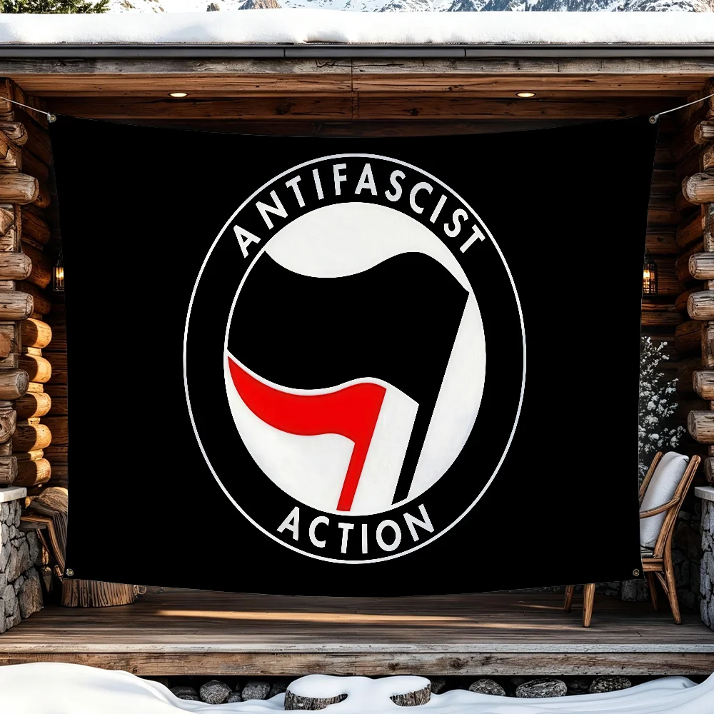 A-Accion A-Antifascista flag For Living Room Home Dorm Decor Wall Outdoor Camping Party Banner Gifts