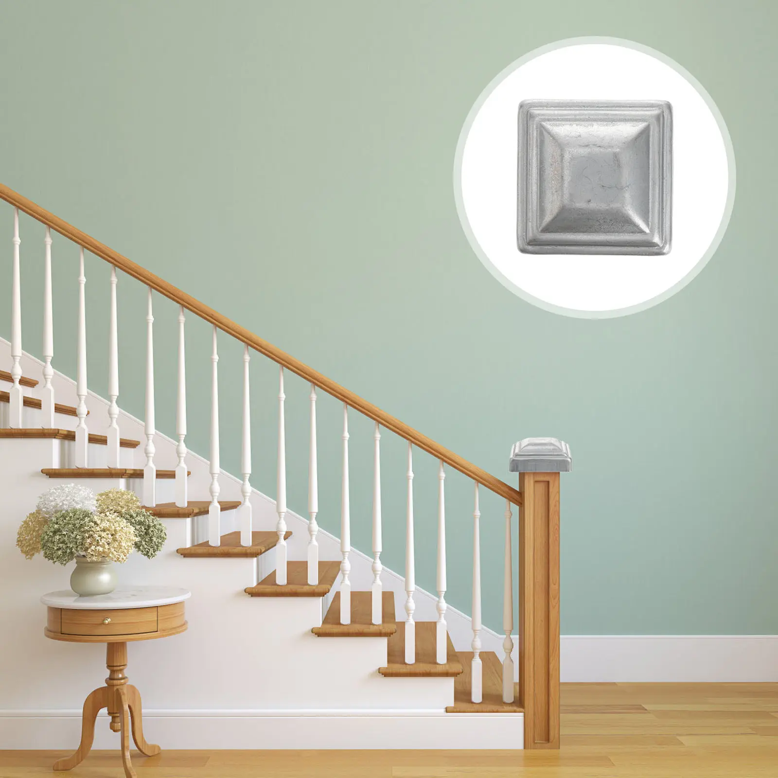 

10 шт. оцинкованных квадратных колпаков для столбов, металлические заглушки для ограждений, защитных барьеров, колонн, декоративных элементов для улицы