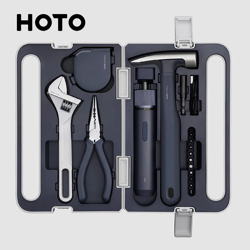 HOTO 3.6V Screwdriver Cordless Tool Set  Rechargeable Screwdriver DIY Tool Kit for Home Power Tool Box Set for Home Maintenance