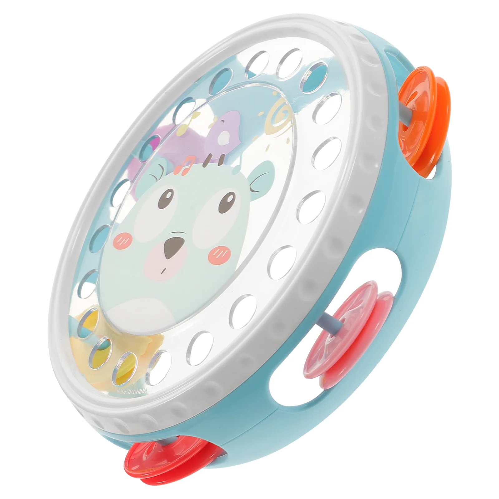 

Plastic Hand Tambourine Baby Drums Small Play Instrument Shaker Kids Music Toy Cartoon Fun Lightweight
