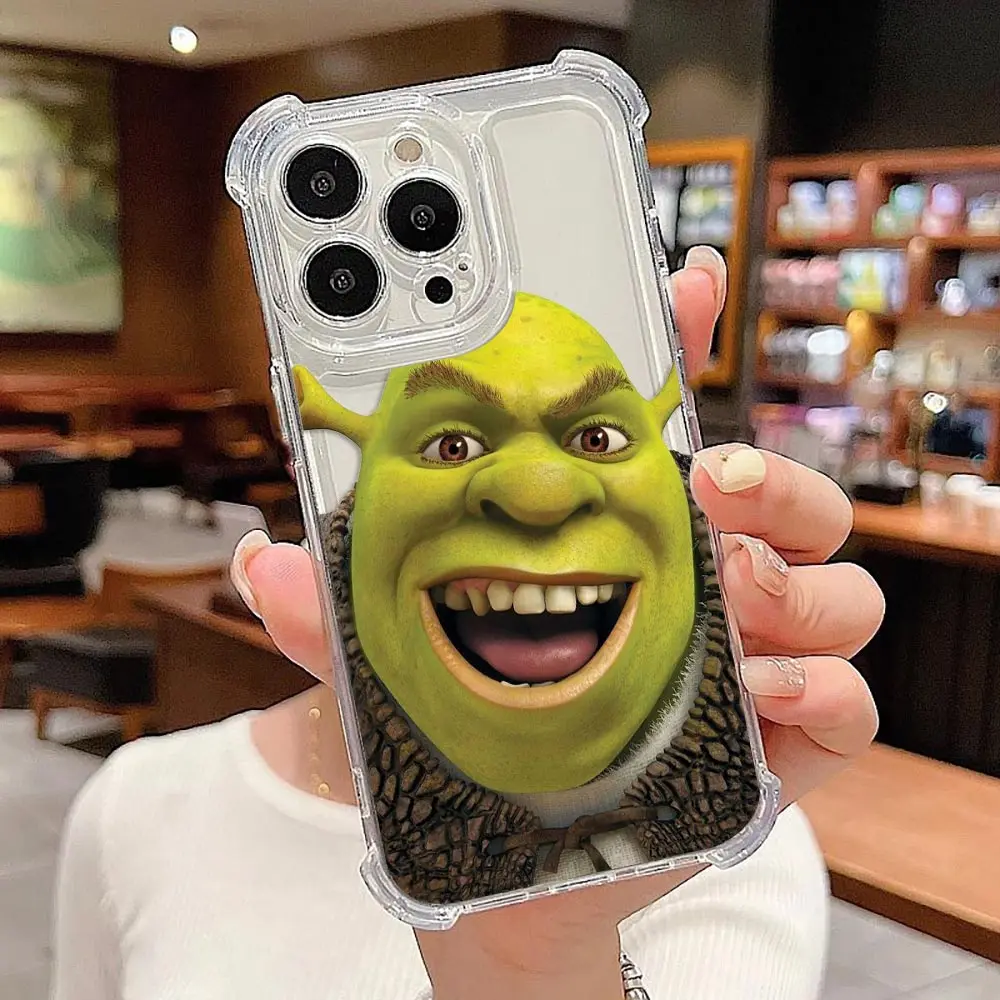 Clear Phone Case For iPhone Apple 17 AIR 16E 16 15 14 12 13 11 Pro 8 7 Plus X XR XS Max Shockproof Cover Anime Movie S-Shrek view 2