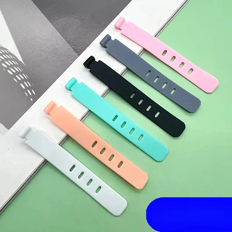 4/8Pcs Cable Organizer Ties Clip Charger Cord Management Silicone Wire Straps Manager Mouse Earphone Holder Data Line Winder