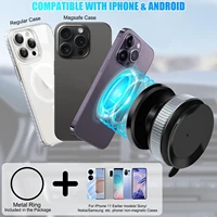Upgraded Foldable Magnetic Car Phone Holder –360° Rotatable Vacuum Suction Cup for Dashboard ABS Material (Smooth Surfaces Only) 3