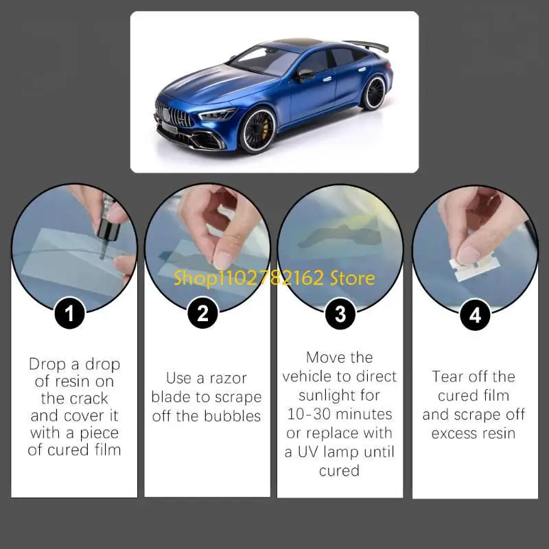 

Комплект для ремонта автомобильных стекол 547B устраняет пузыри, восстанавливает видимость, устойчив к ультрафиолетовому