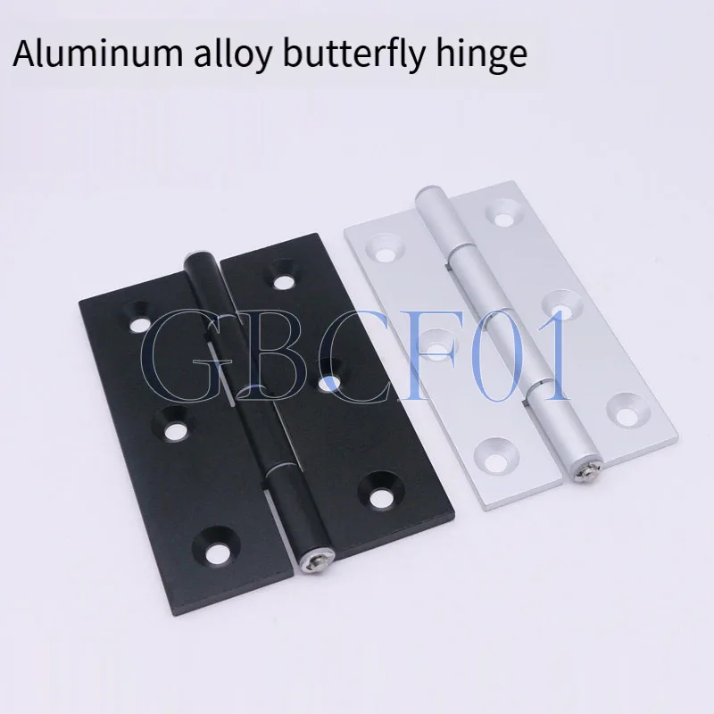 Aluminum Alloy Butterfly Hinge Short Type Industrial Folding Hinge Lightweight Cabinet Hardware M5 M6 M8 M8-45 Silver Black
