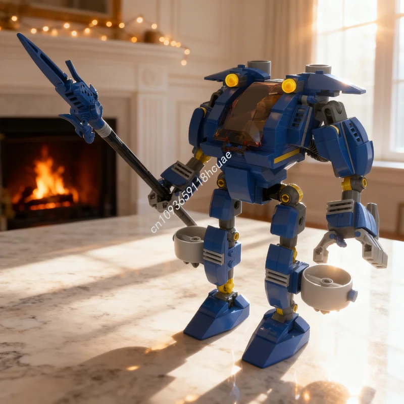 

294 детали MOC EXO FORCE Deep Sea Azure Trident: Конструктор-модель для сборки, идеи для подарков на Рождество, креативная игрушка DIY