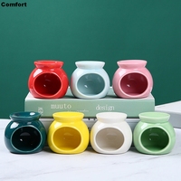 Porcelain Aroma Burner Essential Oil Furnace Mini Candle Holder Solid Color Ceramic Crafts Aromatherapy Diffuser Home Decor