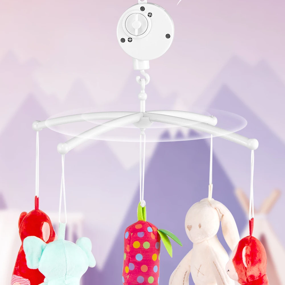 Infant Bell Rotary Wind-up Music Box Baby Mobile Crib Bed Bell Toy Windup Movement Music Box Machine Nursery Decoration