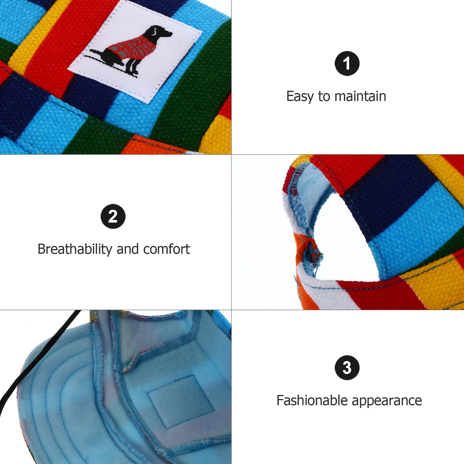 

Dog Visor Cap Oxford Fabric Canvas Material Sun Protection Hats for Pets Quick Drying Stable with Elastic Band