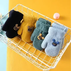 1-6 Years Old Baby Mittens Newborn Children Kids Winter Gloves Mohair Plush Thick Boys Girls Gloves