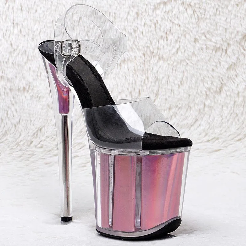 New 20CM/8inches PVC Upper Sexy Exotic High Heel Platform Party Sandals Pole Dance Shoes Model Shows Sandals 145