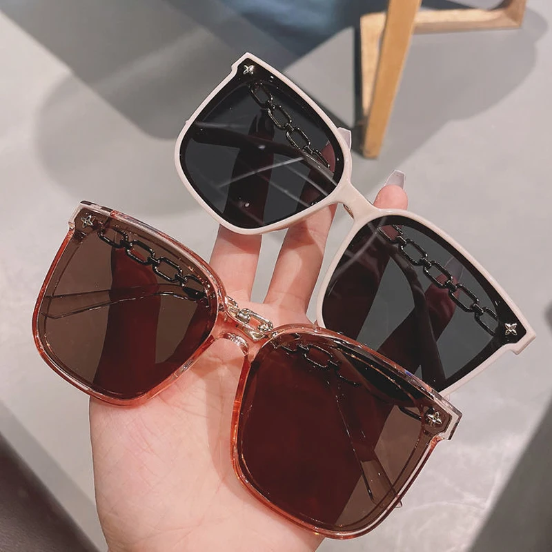 Fashion Sunglasses Women Luxury Large Frame Sun Glasses UV400 Protective Eyewear New Lady Traveling Shade Female Gafas De Sol