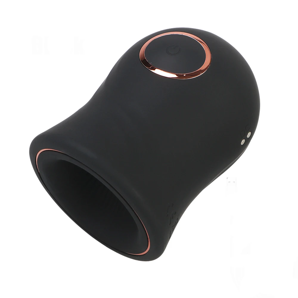 Taza de masturbación masculina, masajeador mágico erótico, tranier de pene, eyaculación retardada, mamada Oral, Juguetes sexuales para hombres, vibrador de 12 modos
