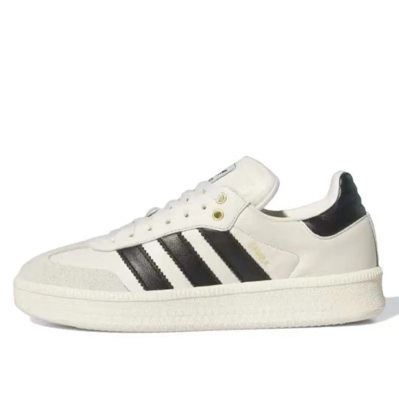 Adidas Originals SAMBA XLG Non slip Lightweight Low cut Board Shoes for Men and Women in White and Black