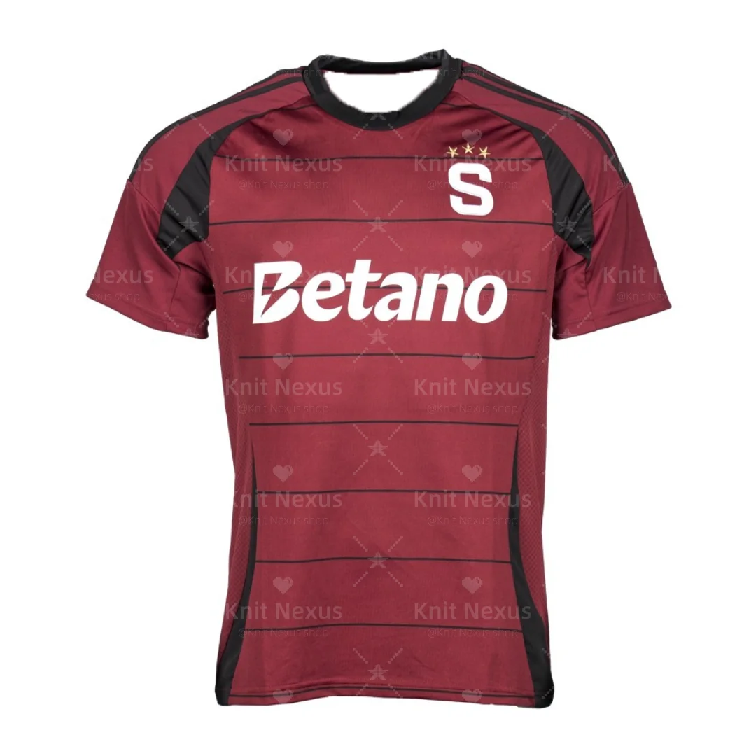 

25-26 Sparta Praha Home football jersey 3d Printing Autumn Sports Dry Quickly Men's T-Shirt Children's Clothing Tee Y2k Woman