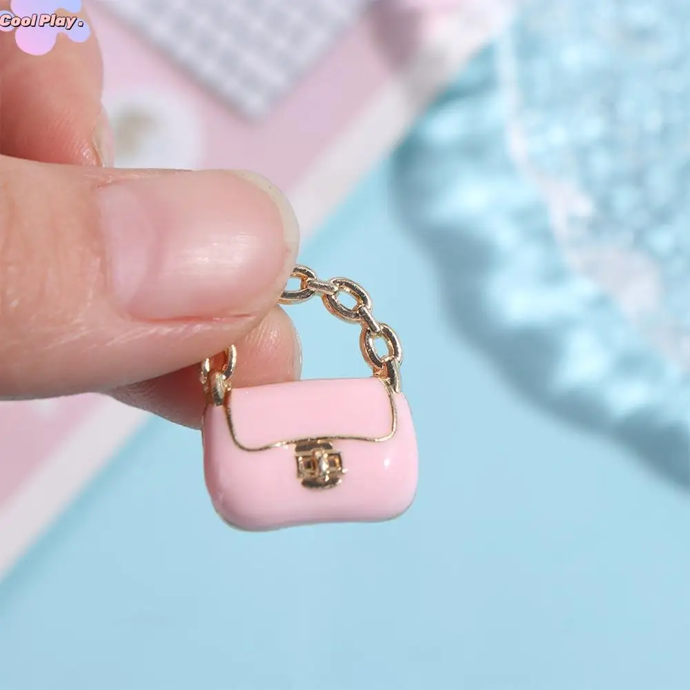 diy-toy-dollhouse-miniature-metal-handbag-black-white-cute-doll-miniature-bag-fashion-decoration-dollhouse-mini-metal-chain-bag
