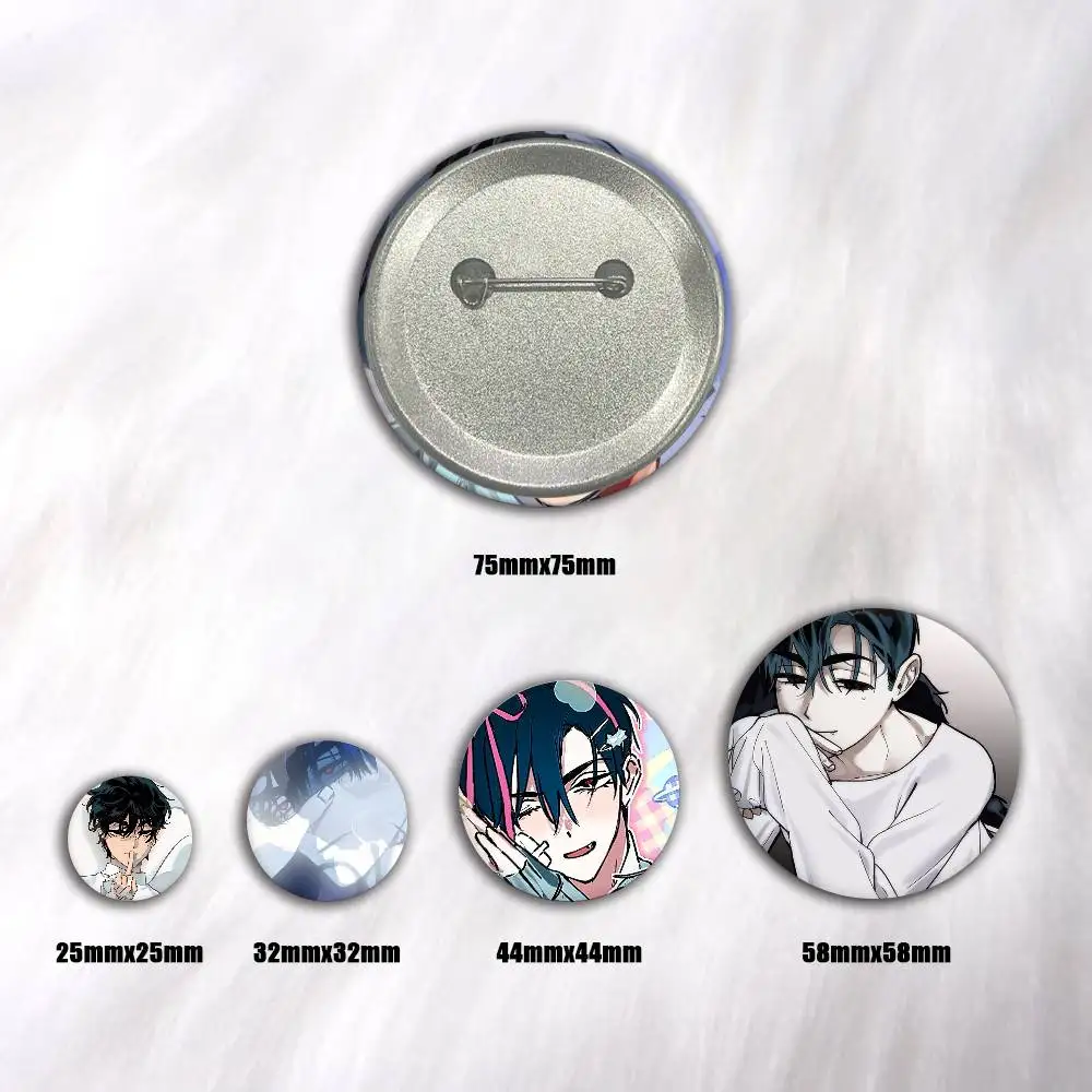 A-Ivan Alien Stages Round Snap-in Brooches Rock Band Lapel Pins Badges Fan Collection Accessories Jewelry Handmade Gifts