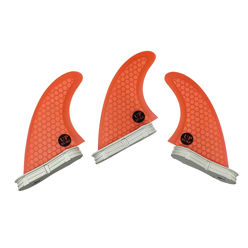 

UPSURF Double Tabs 2 G5 Tri-fin Set Red Color Surfboard Fins Carbon Fiber Quilhas Thrusters Honeycomb Surf Fins Surfboard