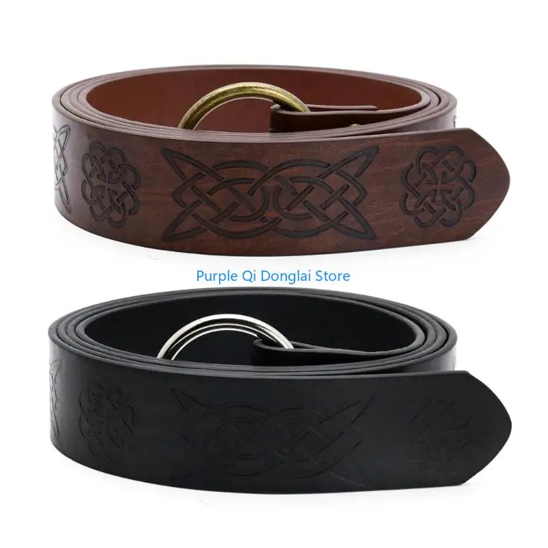 L21E 남자 르네상스 의상 할로윈 중세 해적 벨트 마시는 경적 바이킹 의상 액세서리 코스프레 파티 세트