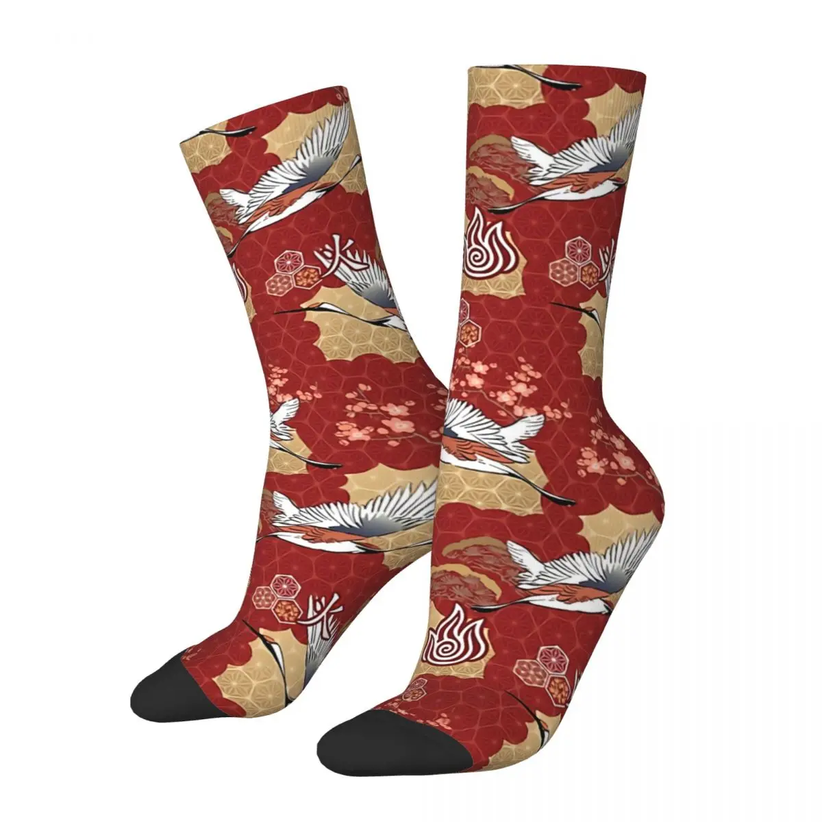 Fire Nation Avatar The Last Airbender Socks New 3D Print Funny Harajuku Unisex Middle Tube Socks