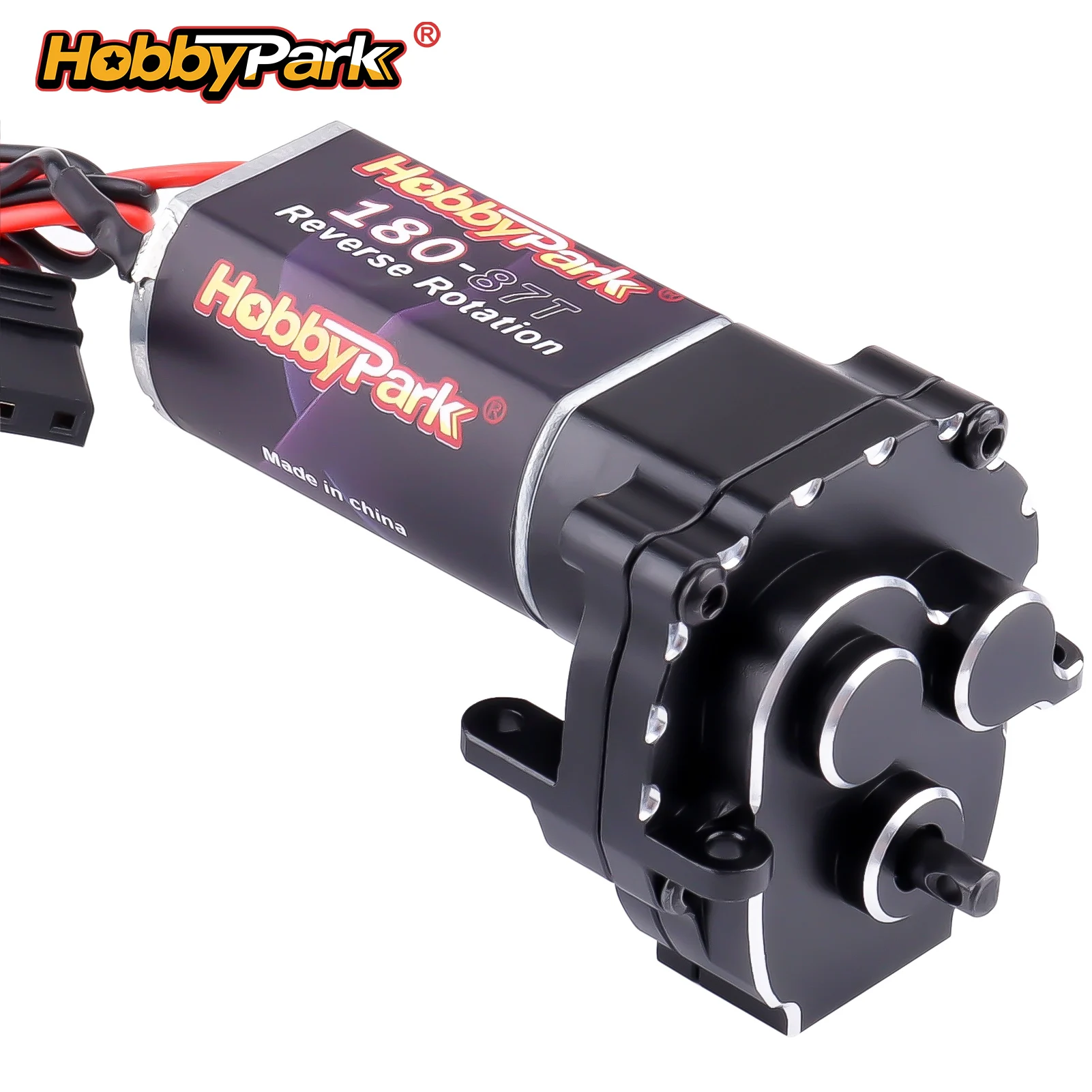 HobbyPark Ersatz-Upgrade 180 Bürstenmotor mit Ritzel und Getriebe mit Zahnrädern für TRX4M 87T