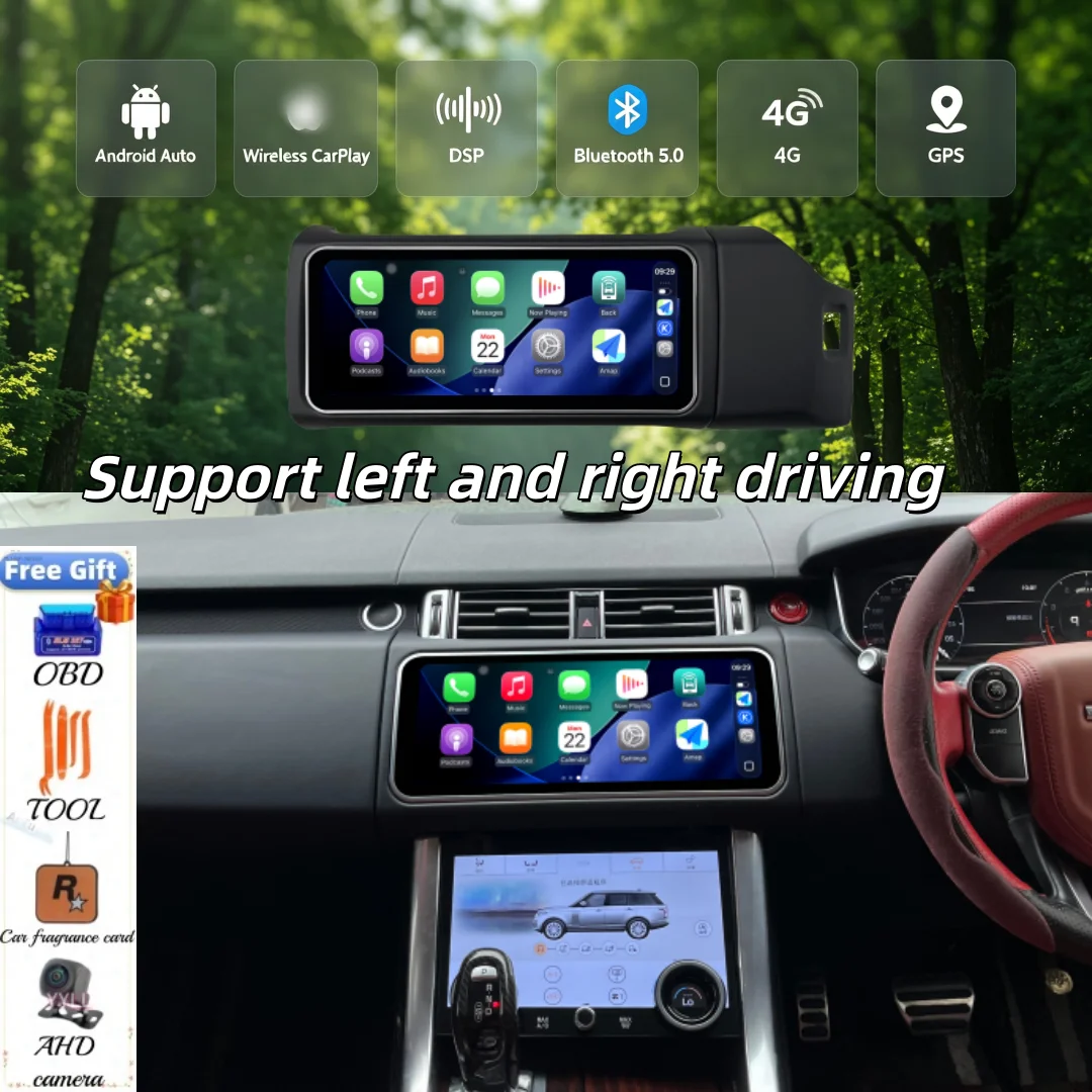 12.3'' Car Android 14 Screen Carplay For Land Rover Range Rover Sport L494 Vogue L405 2013- 2017 Multimedia Player Stereo GPS