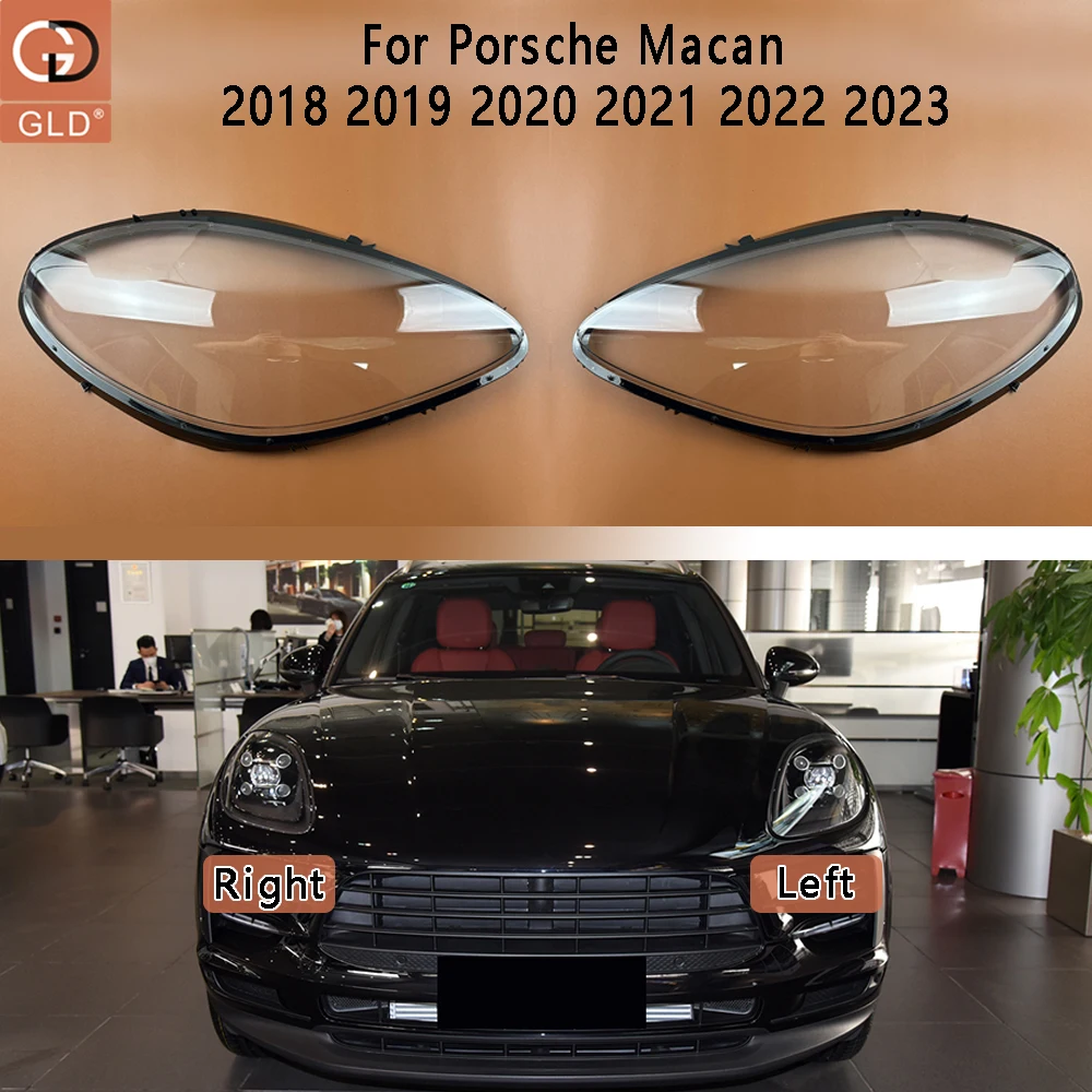 For Porsche Macan 2018 2019 2020 2021 2022 2023 Headlamp Transparent Mask Cover Headlight Shell Plexiglass Replace Original Lens