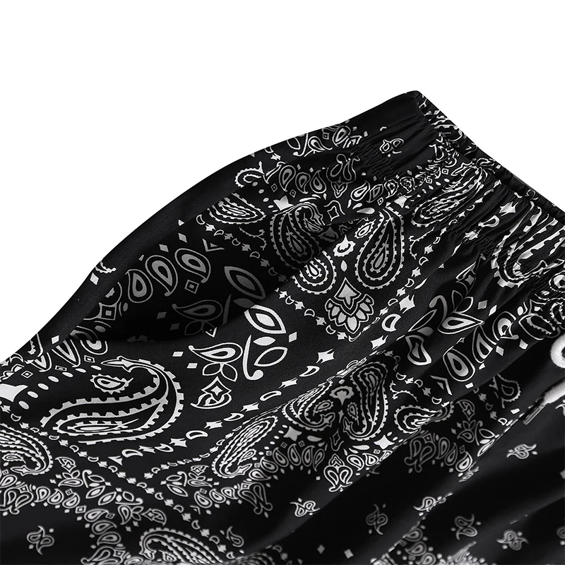 Men\'s Athleisure Fashion Printed Home Shorts Slim Large Size Loose Shorts Pajama Pants Breathable Comfort Sleep Bottoms