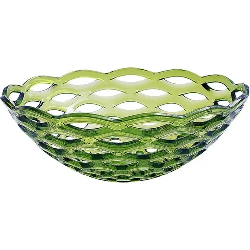 EW's Kitchenware Acrylic Green Color Pit Fruit Bowl