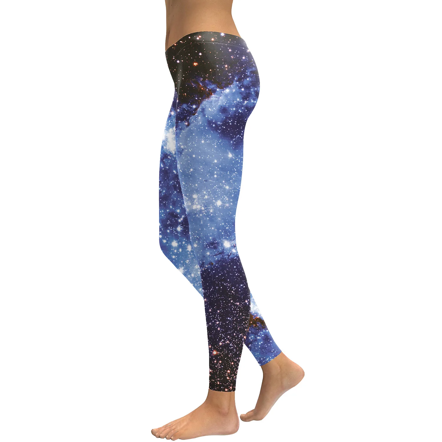 Starry Sky Lips 3D Printed Tight Yoga Pants Women Halloween Cosplay Bottom Costume Slim Fit Party Role Play Leggings Trousers